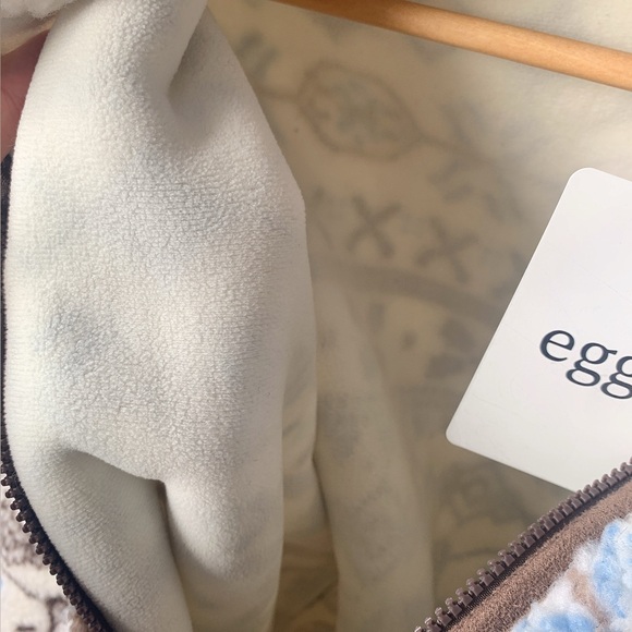 Korean Fair Isle Sherpa Fleece Jacket | Drawstring Hem - Picture 5 of 9